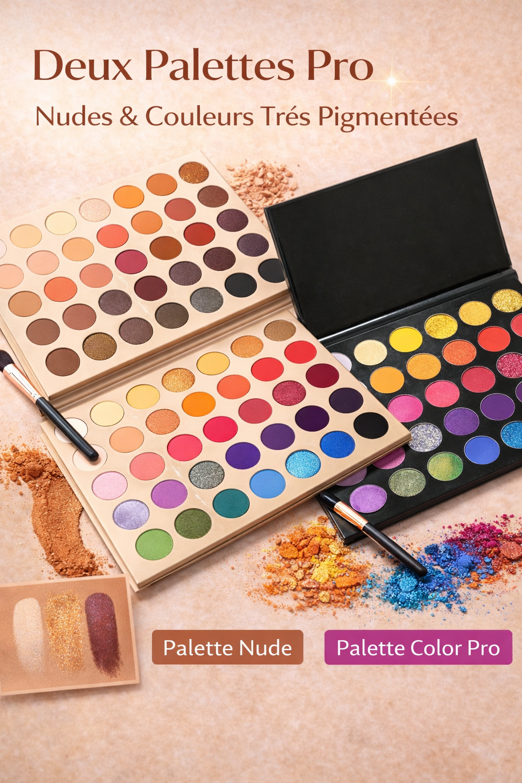 palette maquillage Blackshine nude et couleurs
