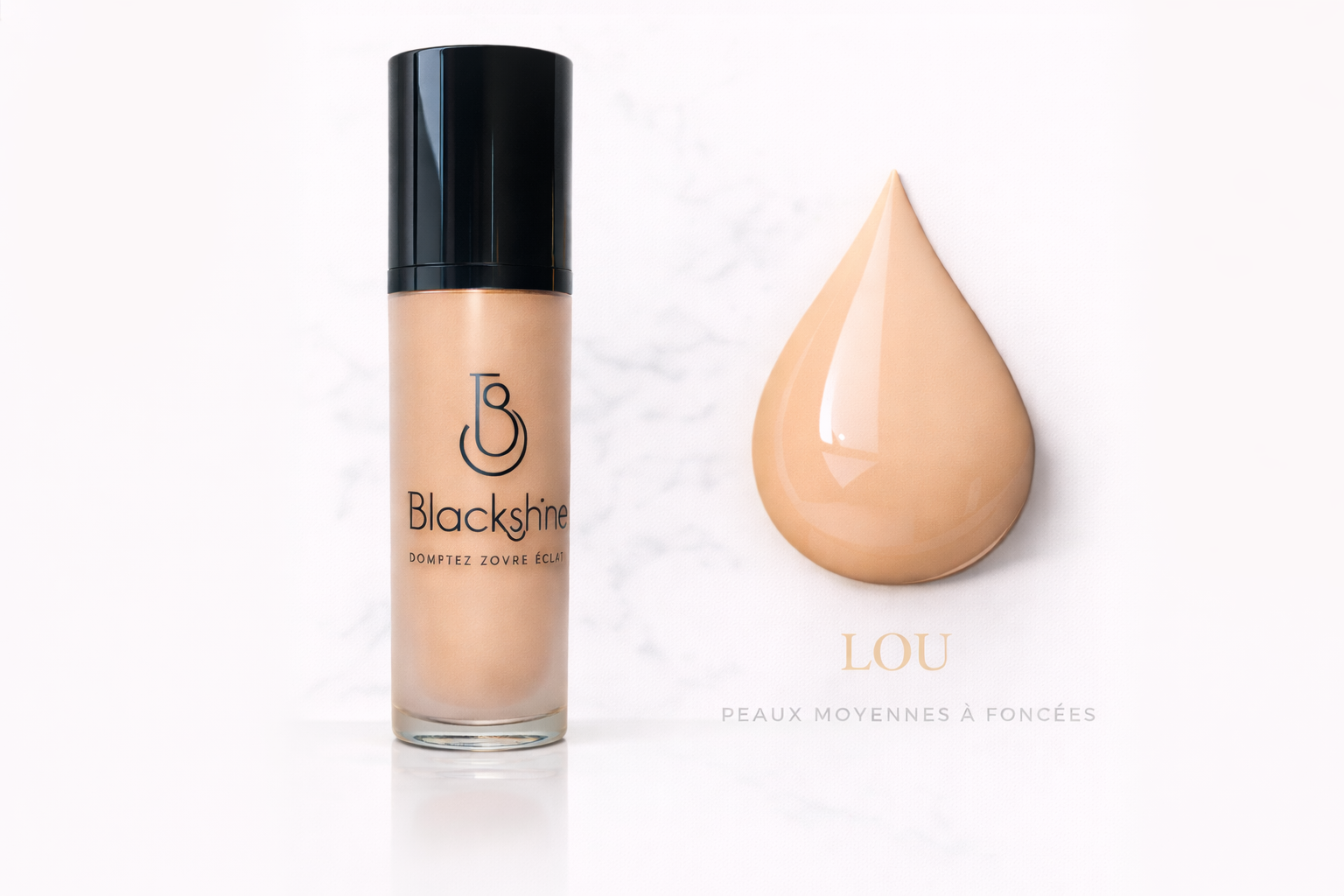 fond de teint waterproof Blackshine peau naturelle
