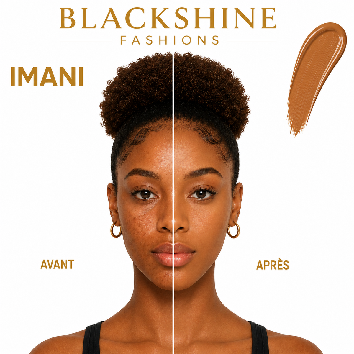 Blackshine Fond de Teint Waterproof – Longue Tenue, Teint Parfait