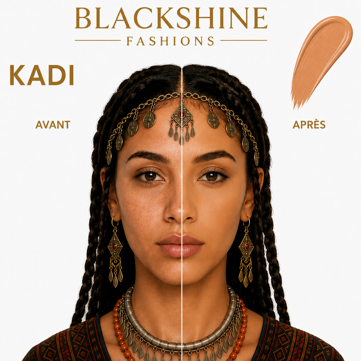 Blackshine Fond de Teint Waterproof – Longue Tenue, Teint Parfait