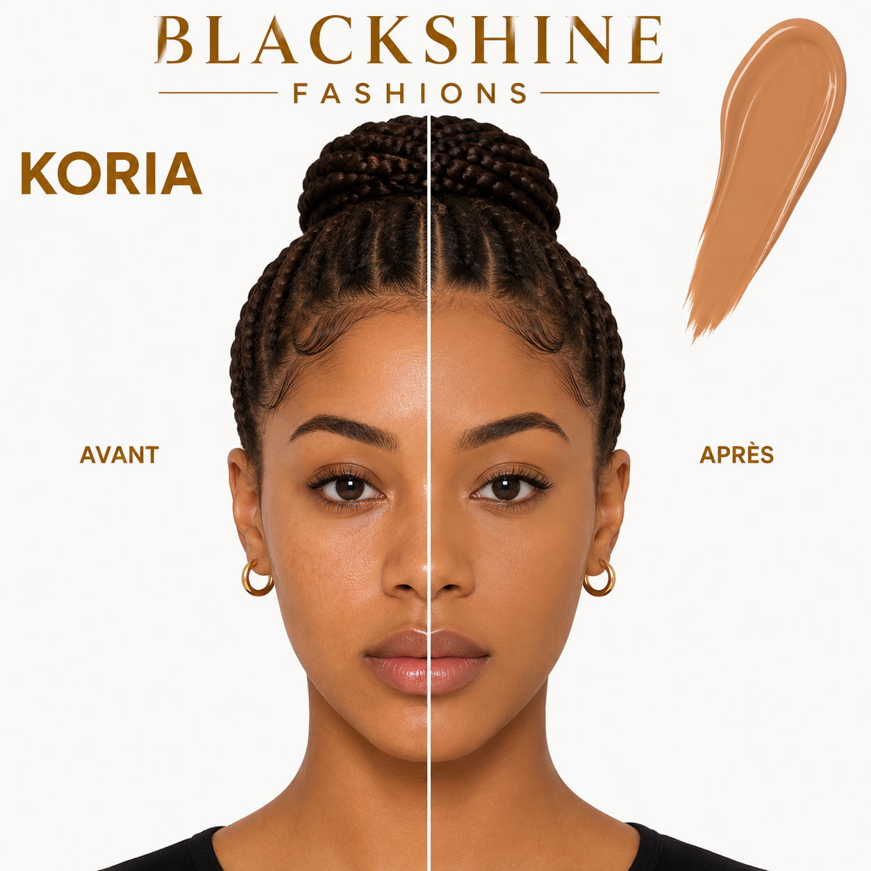 Blackshine Fond de Teint Waterproof – Longue Tenue, Teint Parfait