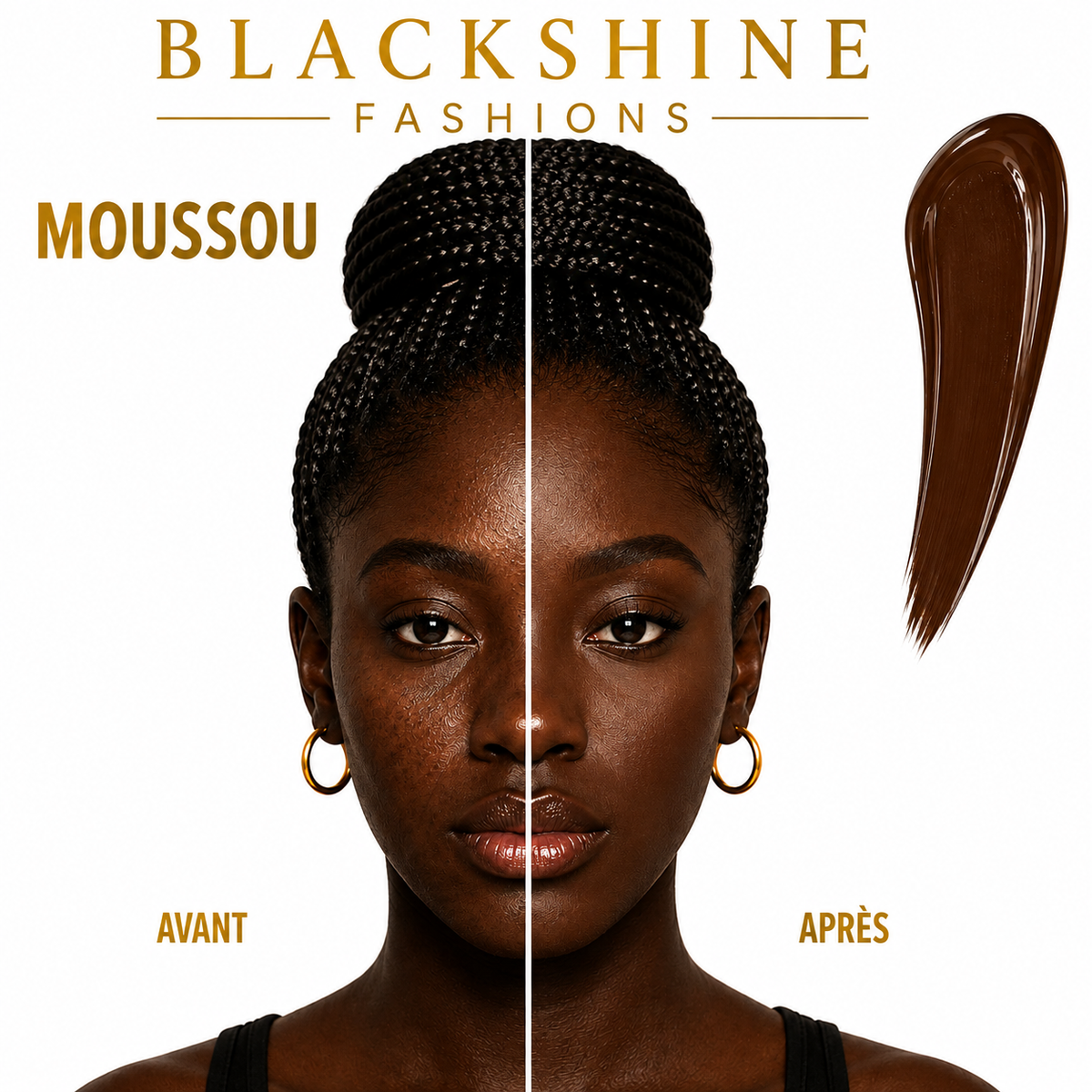 Blackshine Fond de Teint Waterproof – Longue Tenue, Teint Parfait