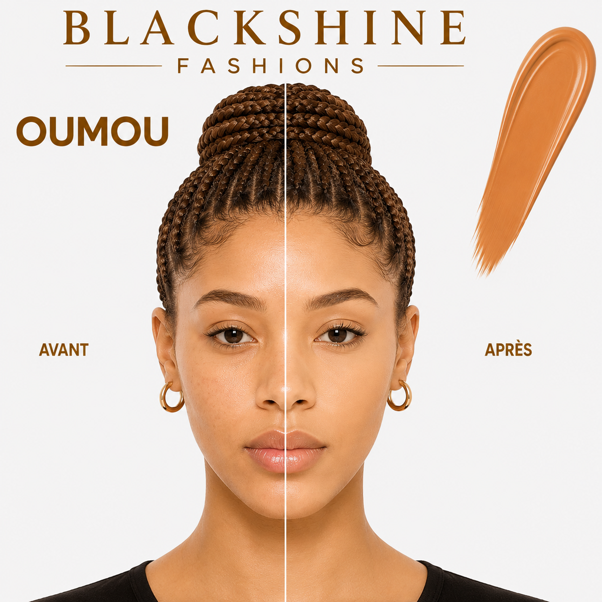 Blackshine Fond de Teint Waterproof – Longue Tenue, Teint Parfait