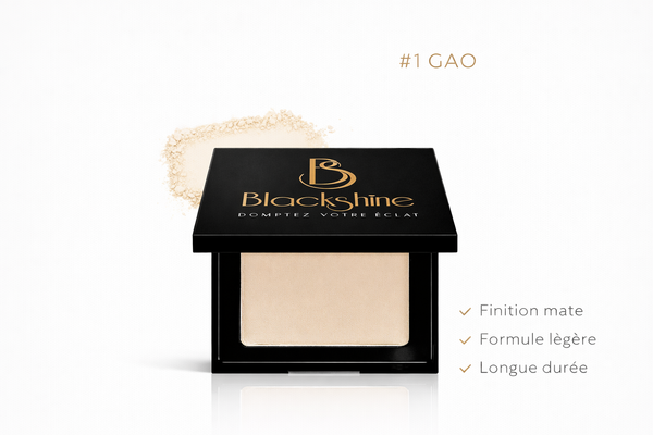 poudre compacte Blackshine matifiante teint naturel
