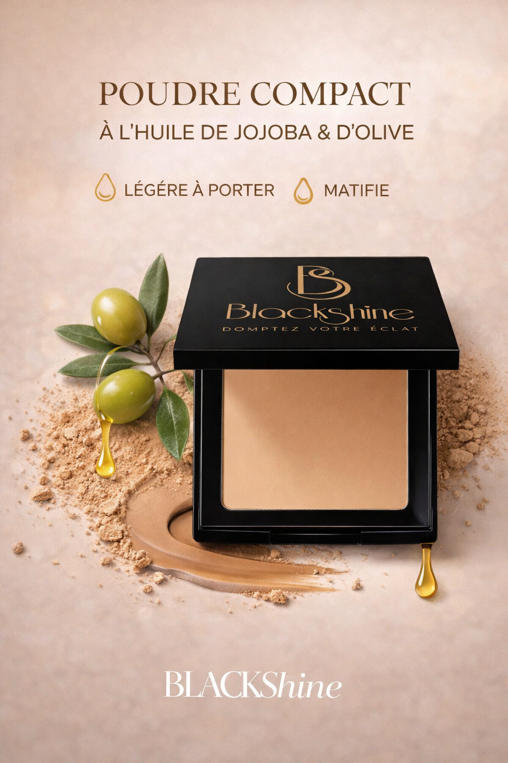 poudre compacte Blackshine longue tenue