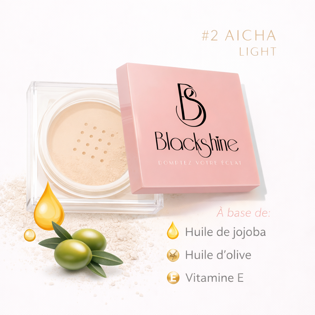 poudre libre Blackshine matifiante peau naturelle
