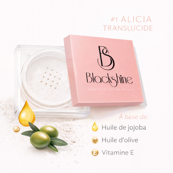 poudre libre Blackshine matifiante peau naturelle
