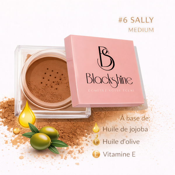 poudre libre Blackshine matifiante peau naturelle
