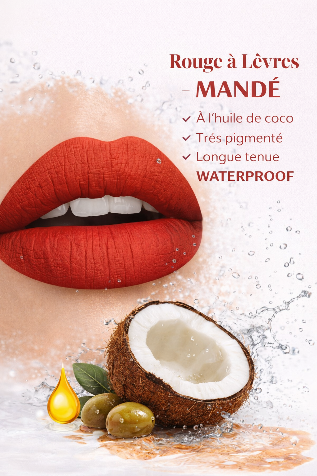 rouge à lèvres waterproof Blackshine longue tenue
