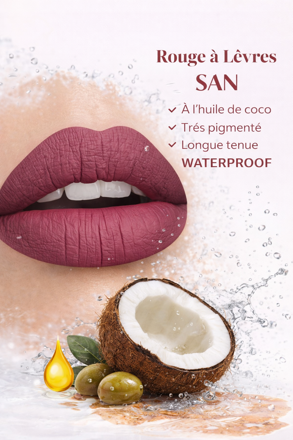 rouge à lèvres waterproof Blackshine longue tenue
