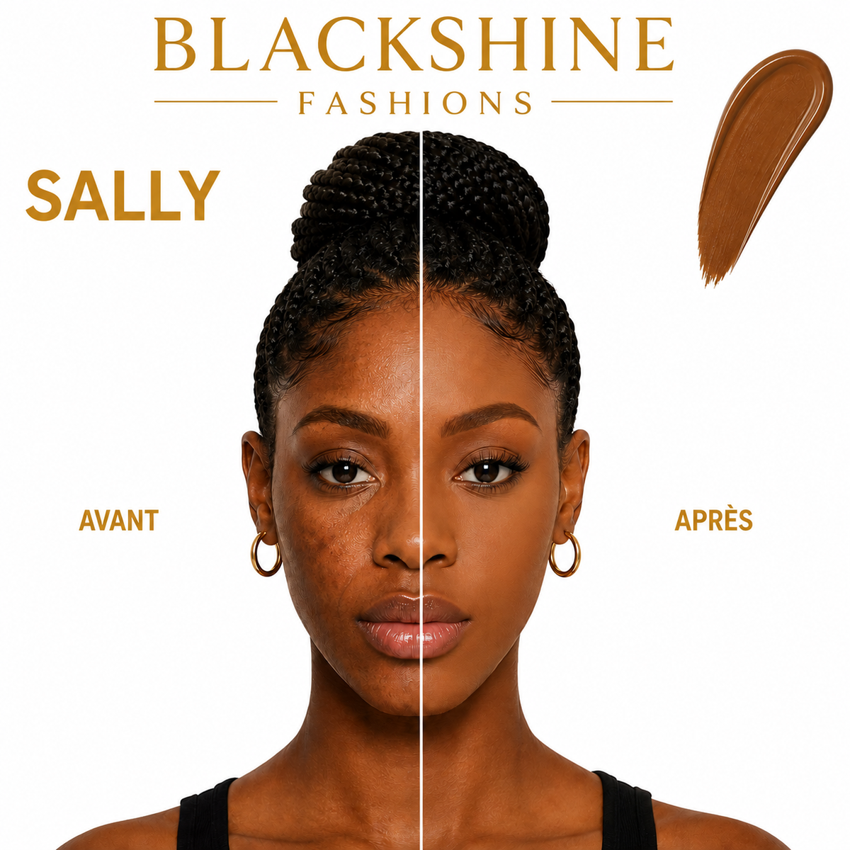 Blackshine Fond de Teint Waterproof – Longue Tenue, Teint Parfait