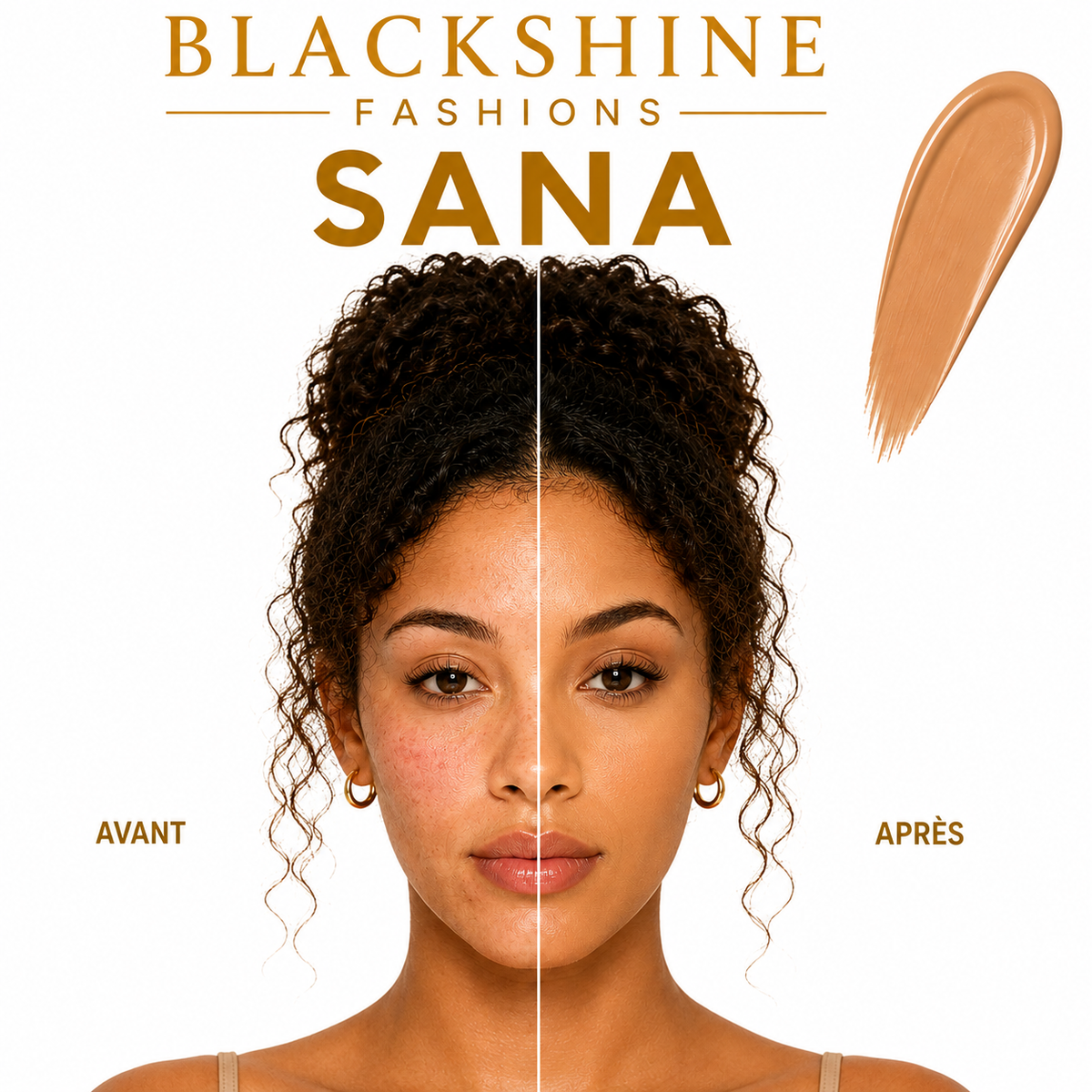 Blackshine Fond de Teint Waterproof – Longue Tenue, Teint Parfait