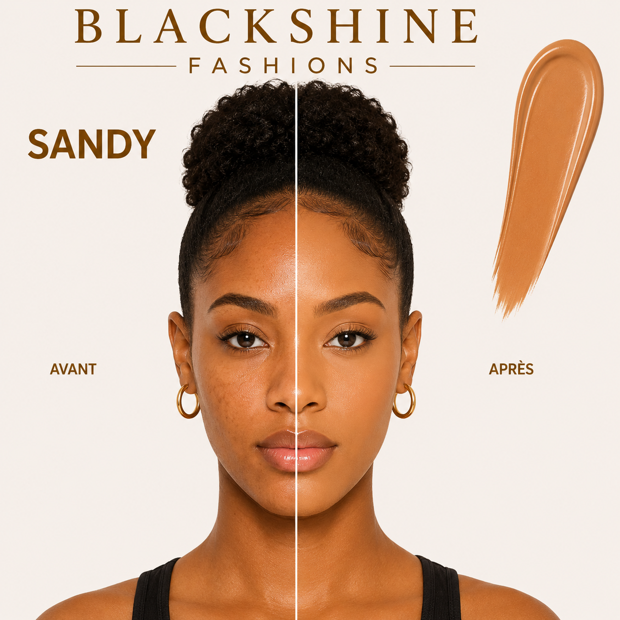 Blackshine Fond de Teint Waterproof – Longue Tenue, Teint Parfait