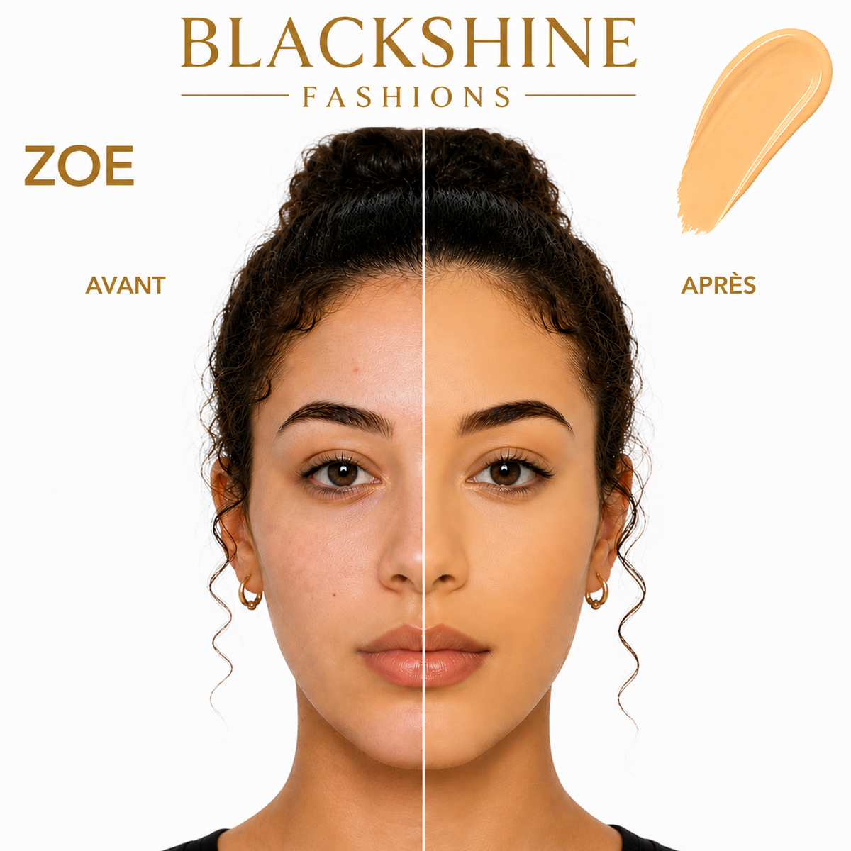 Blackshine Fond de Teint Waterproof – Longue Tenue, Teint Parfait