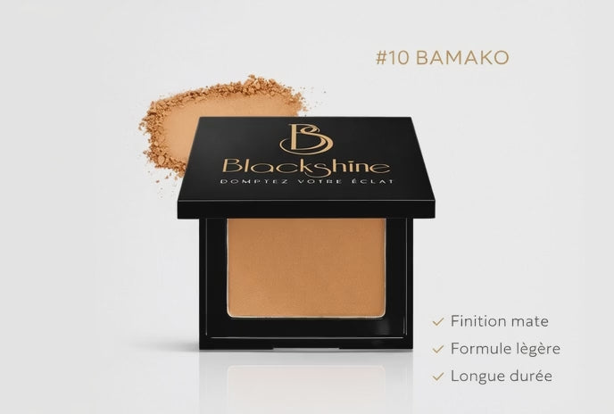 poudre compacte Blackshine matifiante teint naturel
